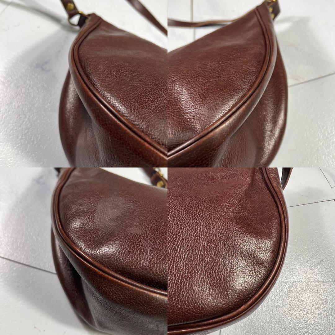 L BISONTE イルビゾンテ ハーフムーン ショルダーバッグ ブラウン