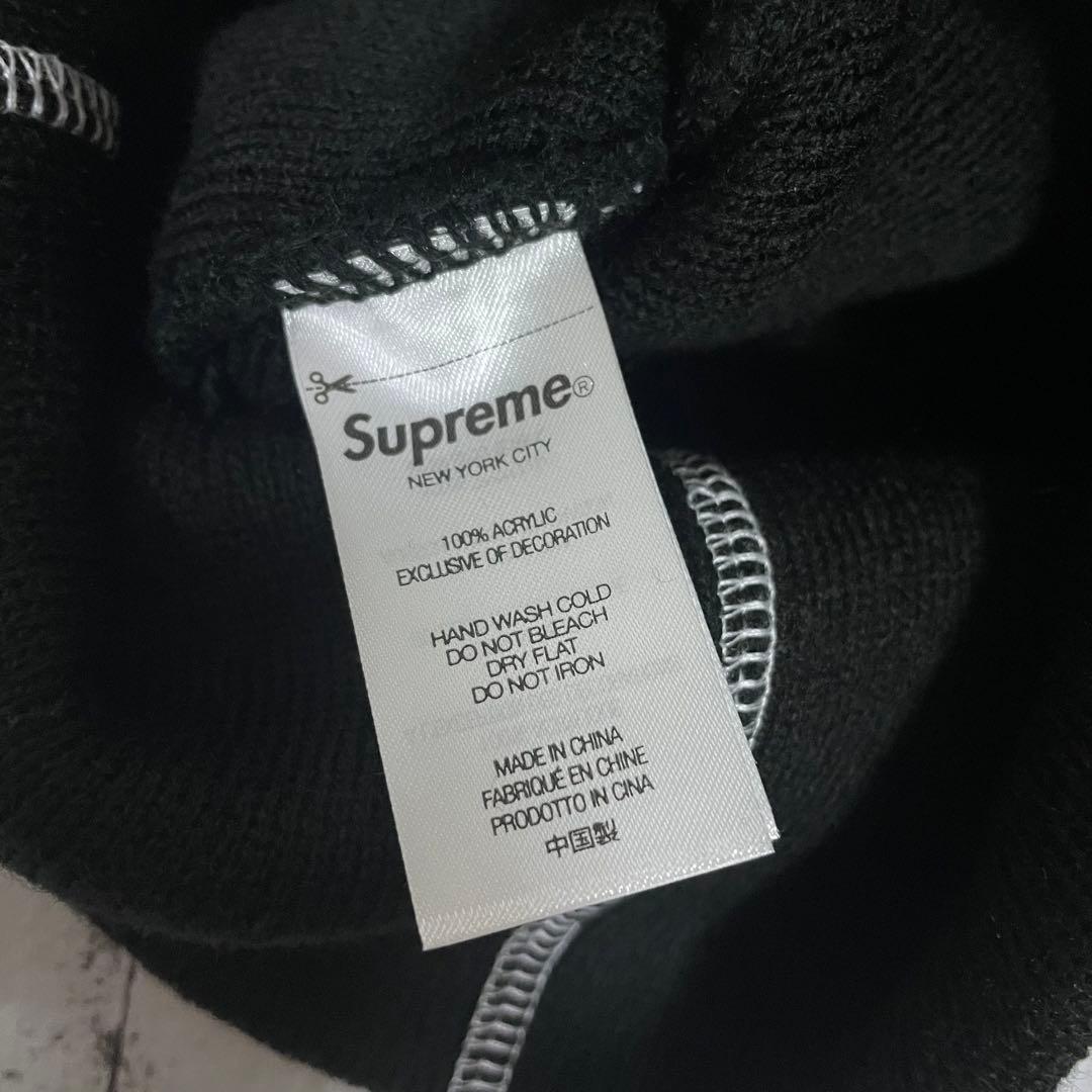 未使用品　Supreme Racing Panel Beanie \"Black\"