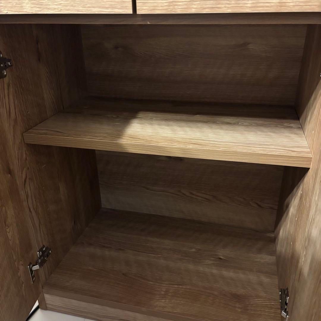 【値下げ】Rafila キッチンカウンター レンジ台 幅120 セピアナチュラル