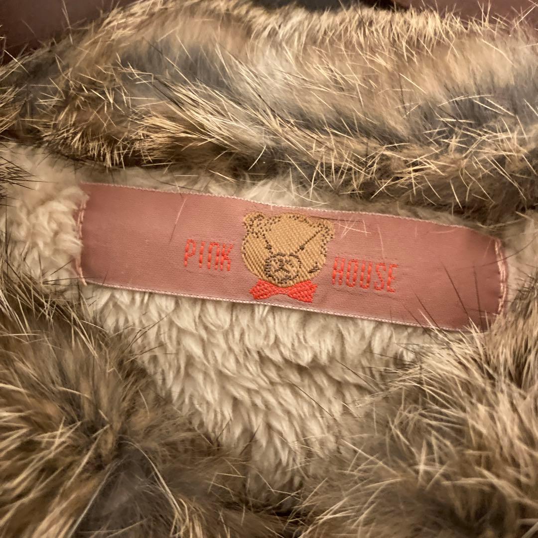 【超美品】ピンクハウス ラビットファー・レース付きケープポンチョ ベージュ❁⃘*.