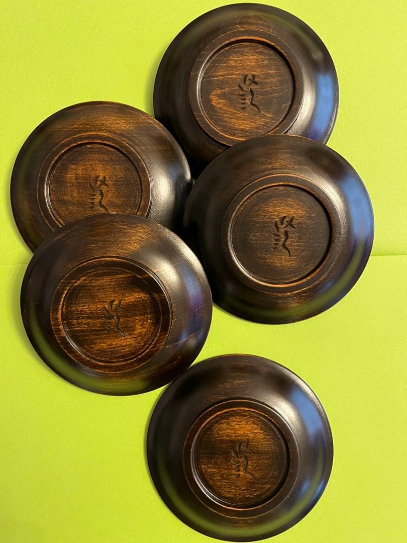 川添日記　豆皿　草木彫