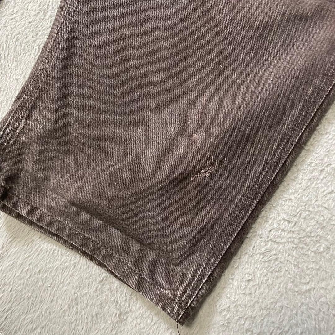 神フェード★カーハート ダブルニーダックパンツ 茶 38×34 デカ履きに抜群