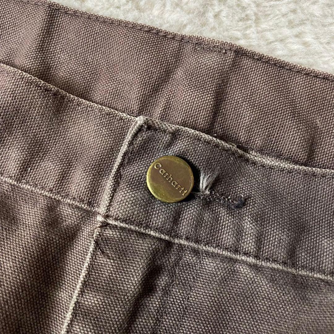 神フェード★カーハート ダブルニーダックパンツ 茶 38×34 デカ履きに抜群