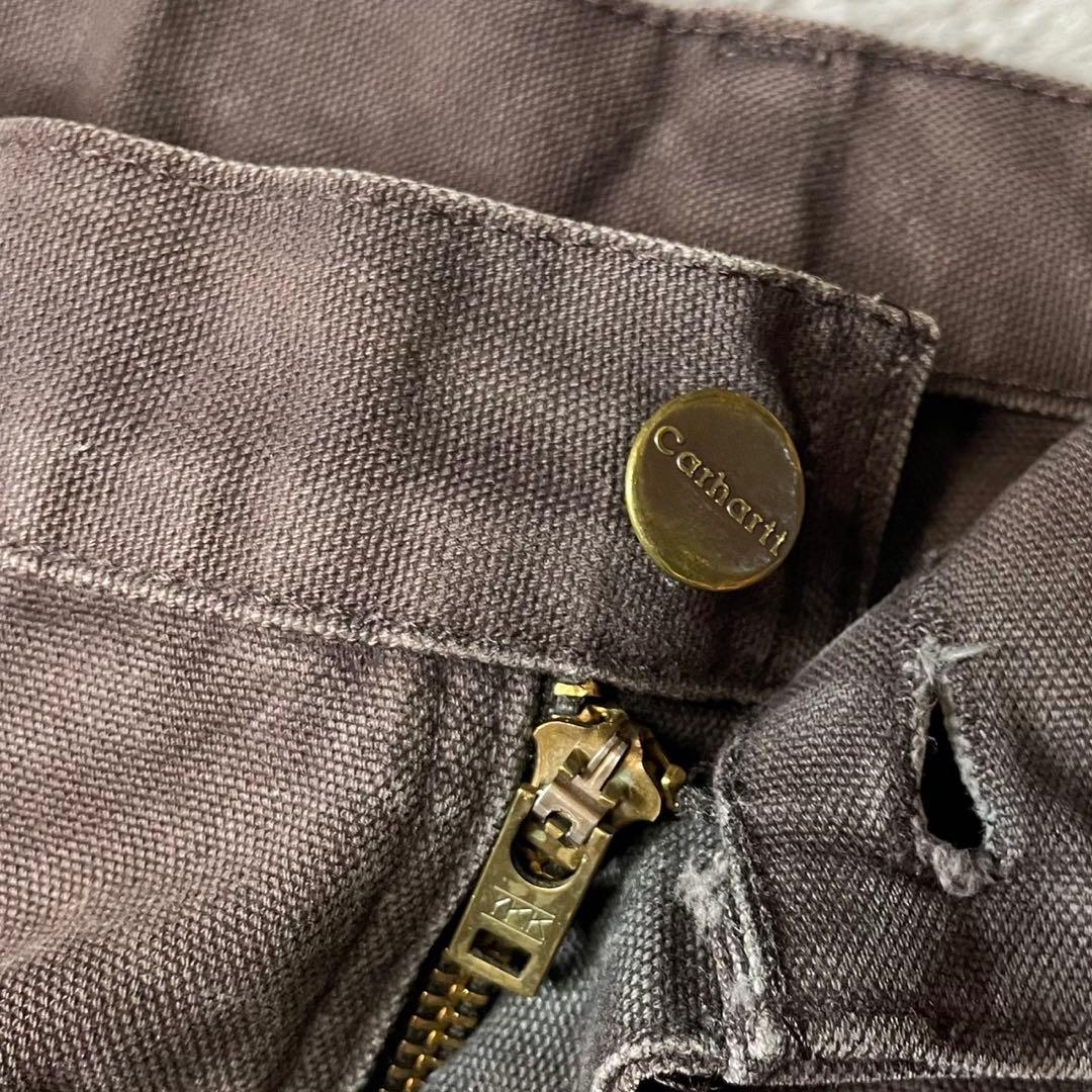 神フェード★カーハート ダブルニーダックパンツ 茶 38×34 デカ履きに抜群