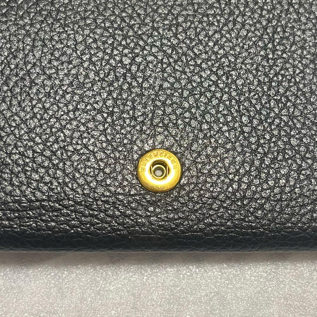 バレンシアガCashエブリデイ6連キーケース！シボ革ブラック