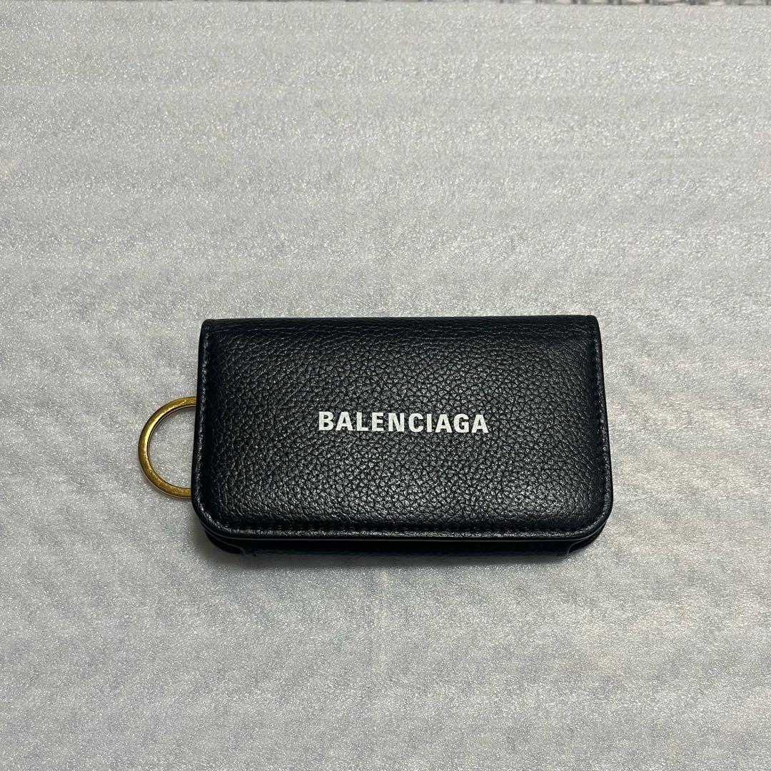 バレンシアガCashエブリデイ6連キーケース！シボ革ブラック