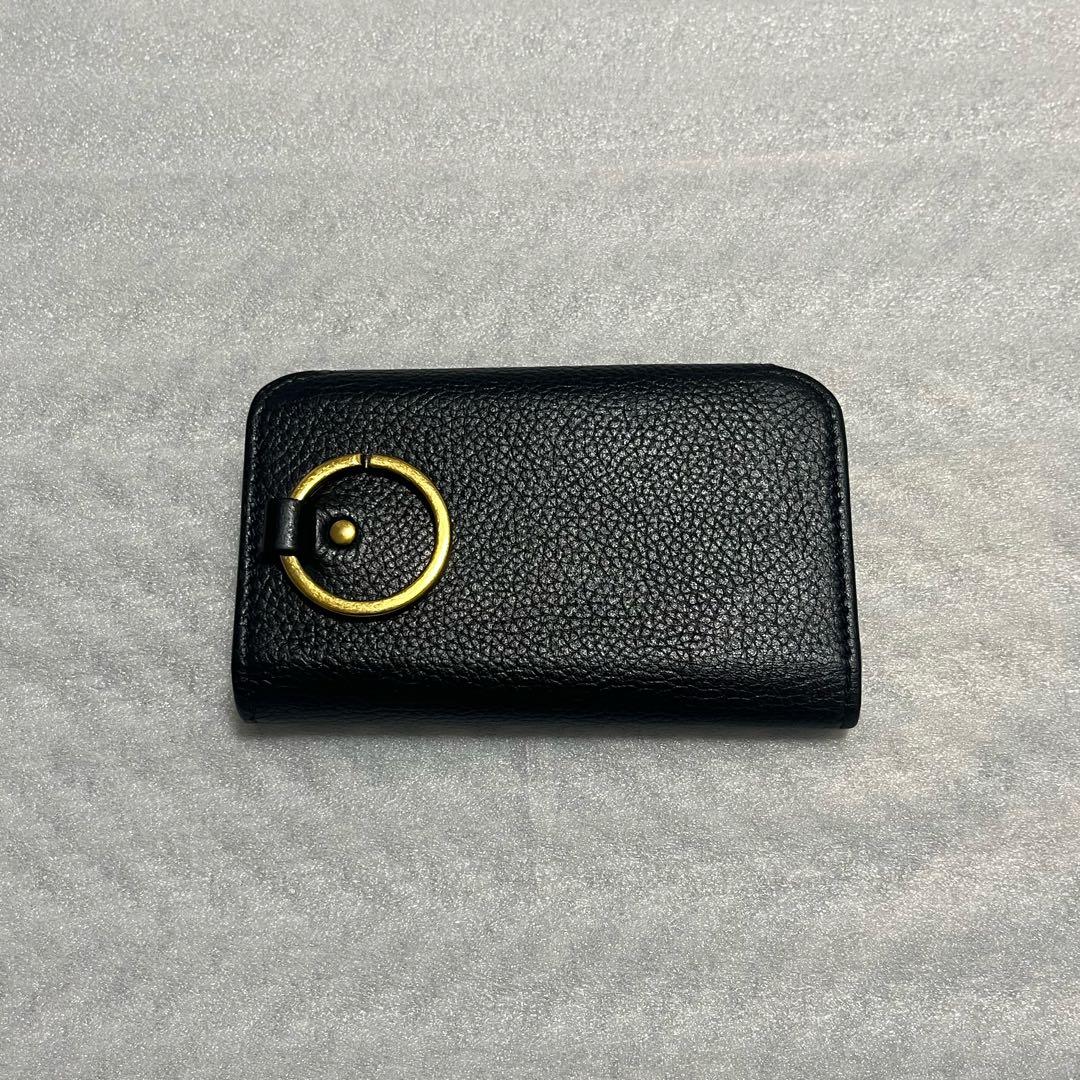 バレンシアガCashエブリデイ6連キーケース！シボ革ブラック