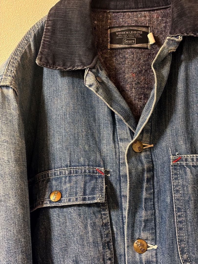 SEARS デニム カバーオール シアーズ 60s 70s ブランケット