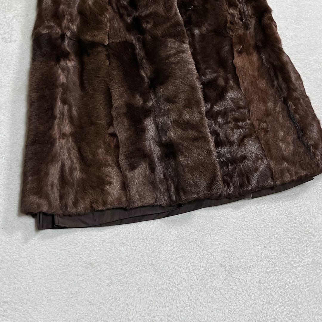 MITSUKOSHI ミンク毛皮 SAFURON サフロン ロングコート 13号