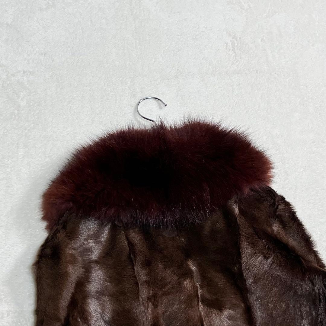 MITSUKOSHI ミンク毛皮 SAFURON サフロン ロングコート 13号