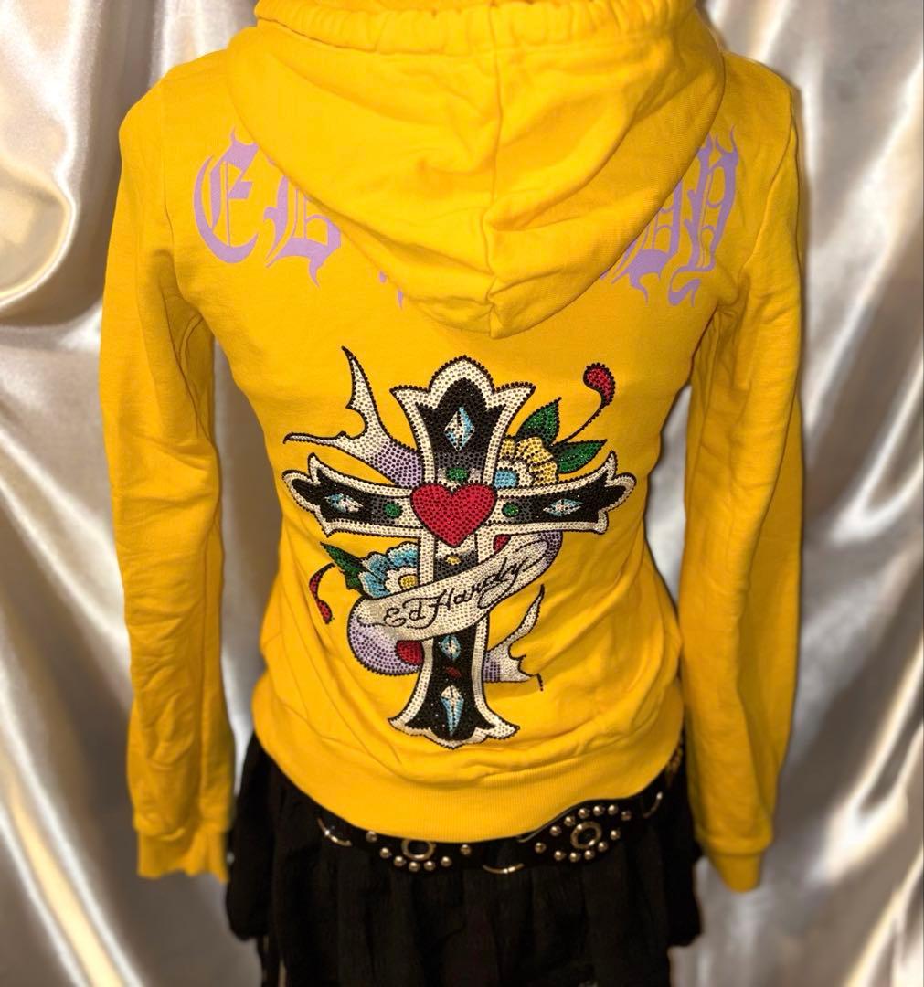 Ed hardy y2k double zip up パーカー グランジ 00s