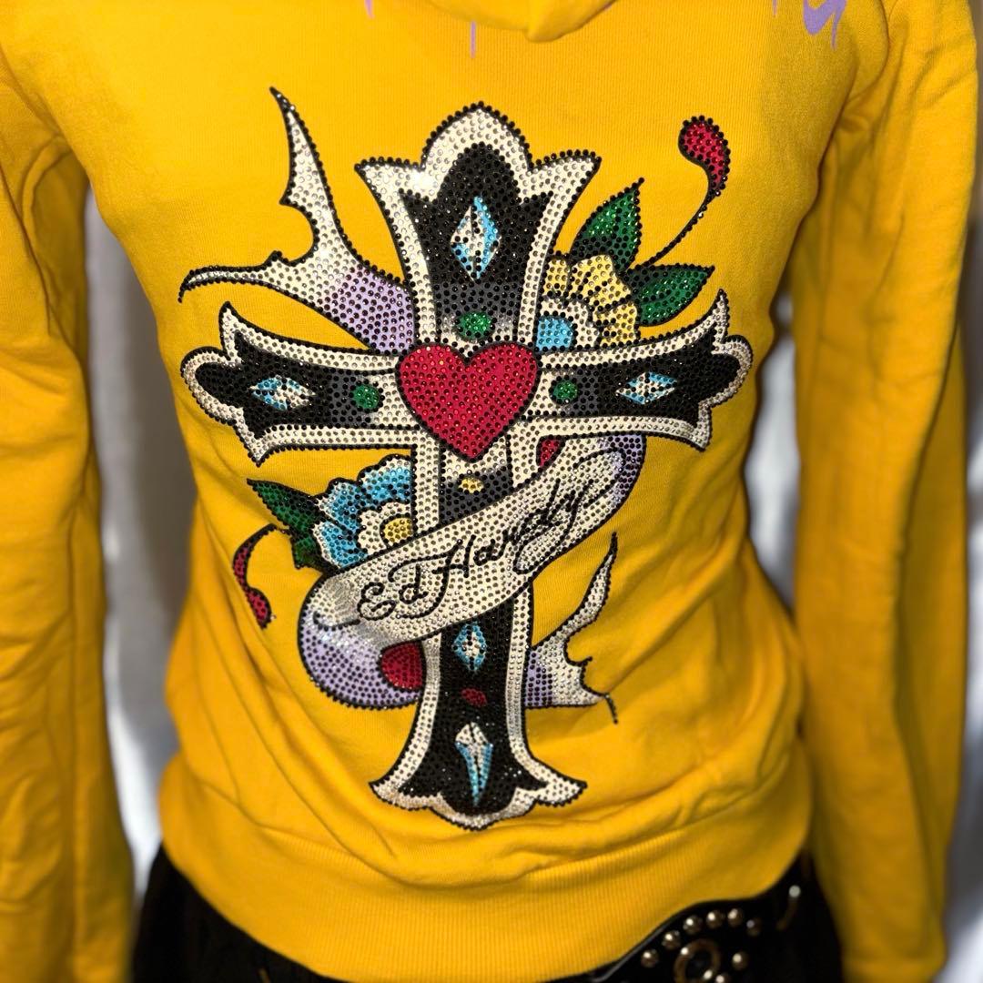 Ed hardy y2k double zip up パーカー グランジ 00s