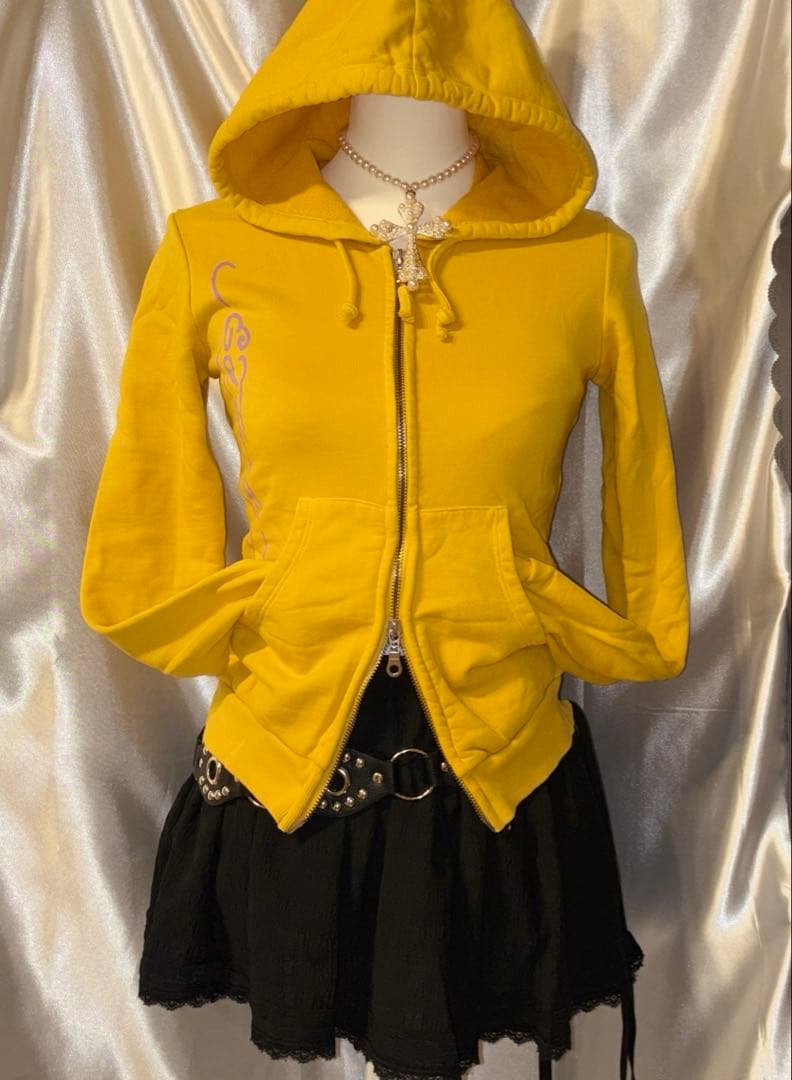 Ed hardy y2k double zip up パーカー グランジ 00s