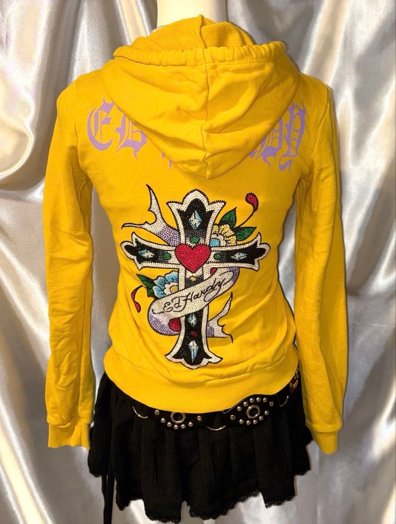 Ed hardy y2k double zip up パーカー グランジ 00s