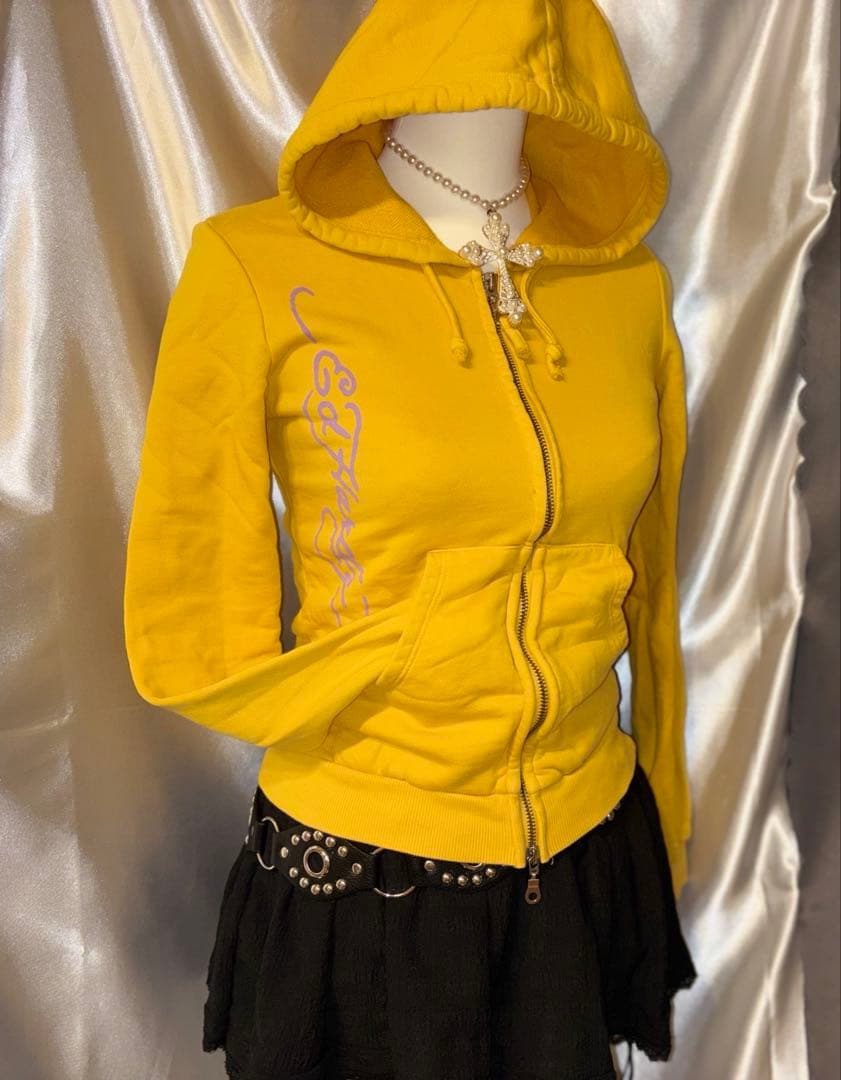 Ed hardy y2k double zip up パーカー グランジ 00s
