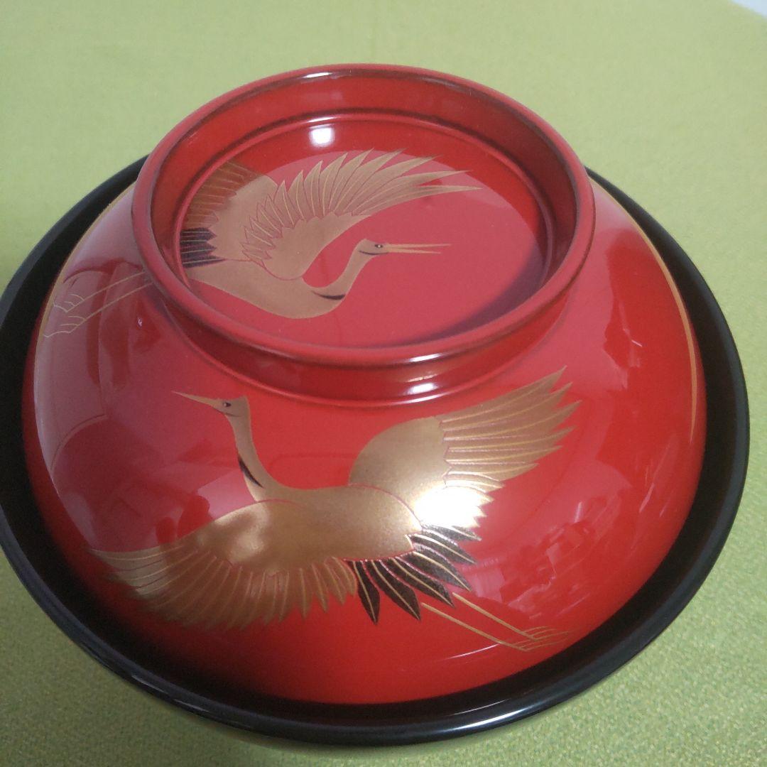 輪島塗 椀 五島屋謹製 うるし 天然木 煮物椀 椀 伝統工芸品 木箱付 鶴 亀