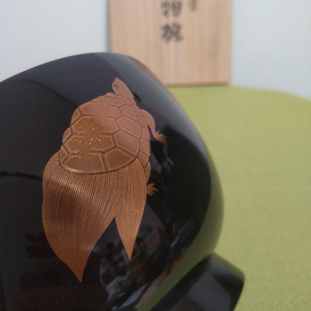 輪島塗 椀 五島屋謹製 うるし 天然木 煮物椀 椀 伝統工芸品 木箱付 鶴 亀