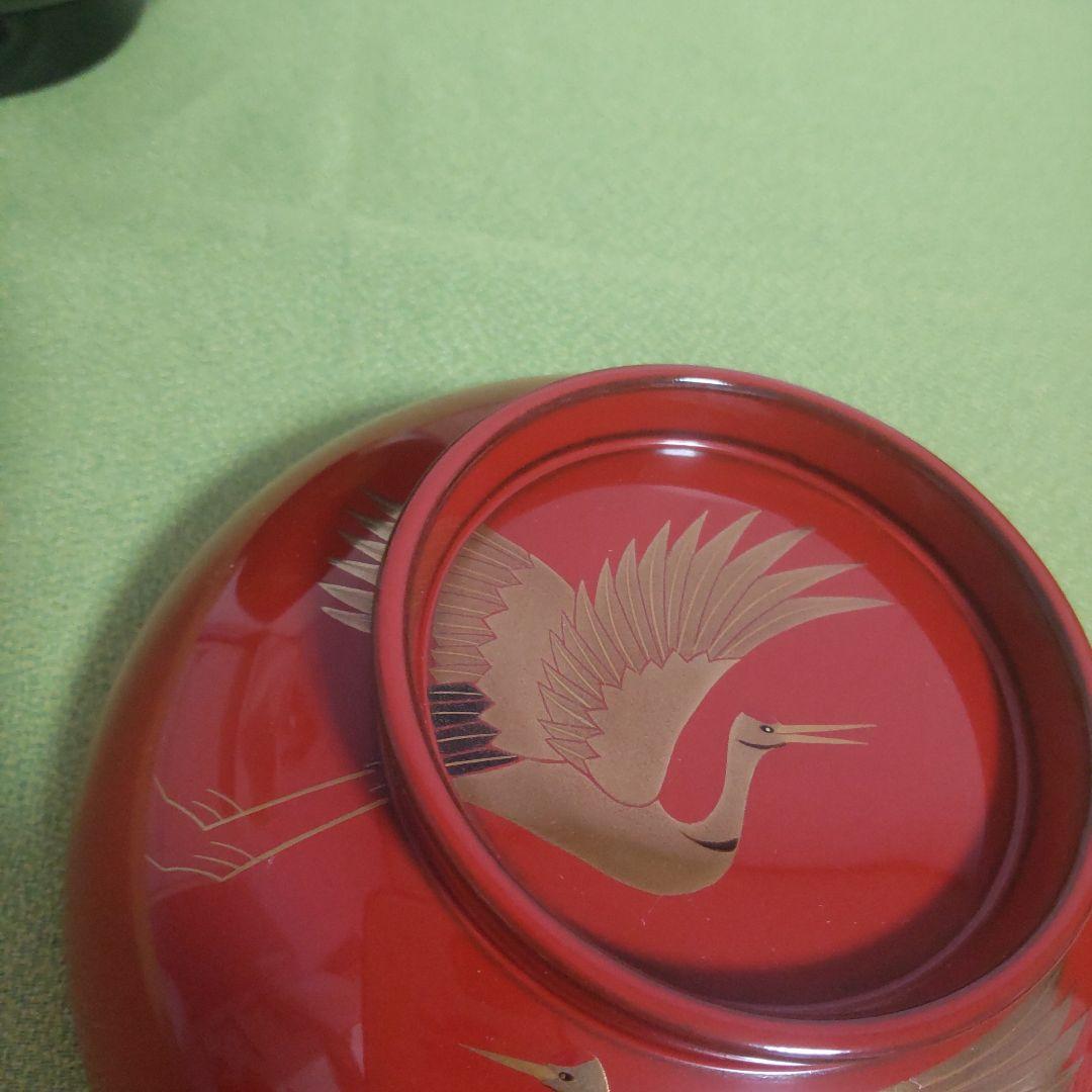 輪島塗 椀 五島屋謹製 うるし 天然木 煮物椀 椀 伝統工芸品 木箱付 鶴 亀