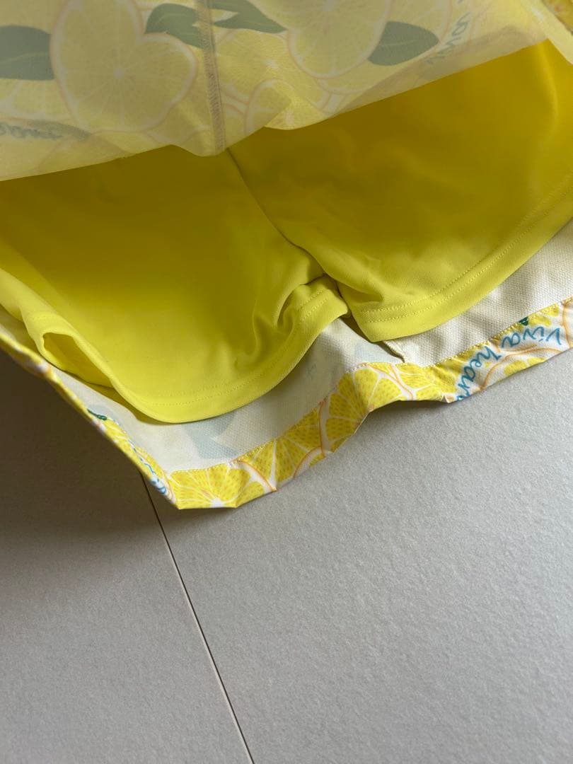 【タグ付き】VIVA HEART ゴルフスカート レモン柄｜インナー付き 映え