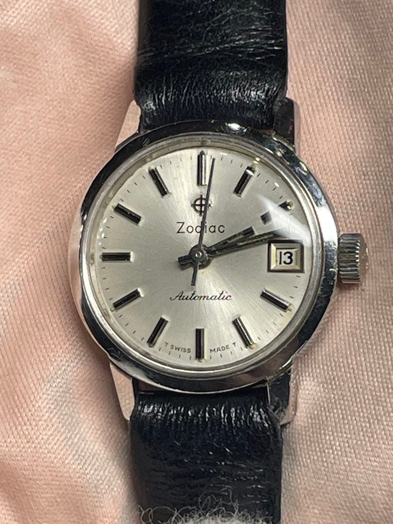 SWISS ZODIAC Automatic Date 正確稼働　新革ベルト　箱