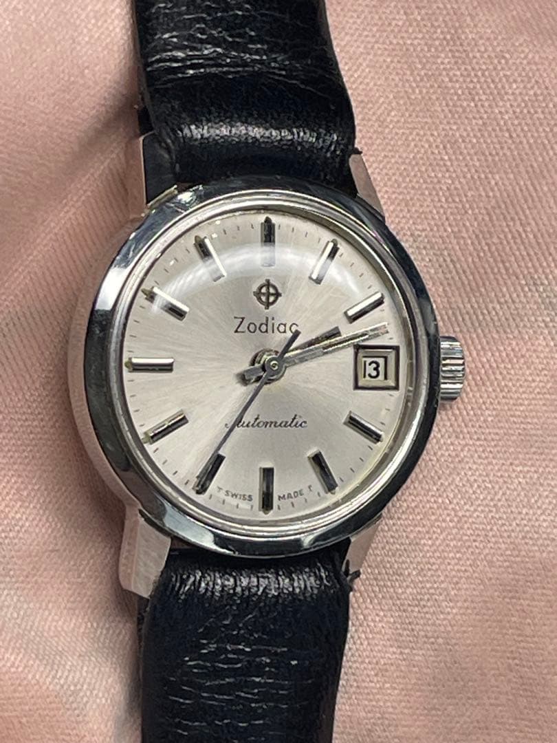 SWISS ZODIAC Automatic Date 正確稼働　新革ベルト　箱