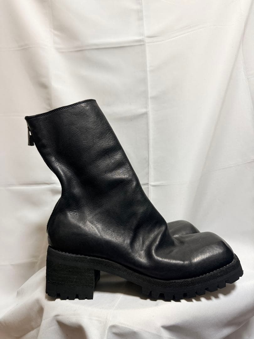 GUIDI グイディ 9088V スクエアトゥ ブーツ ブラック