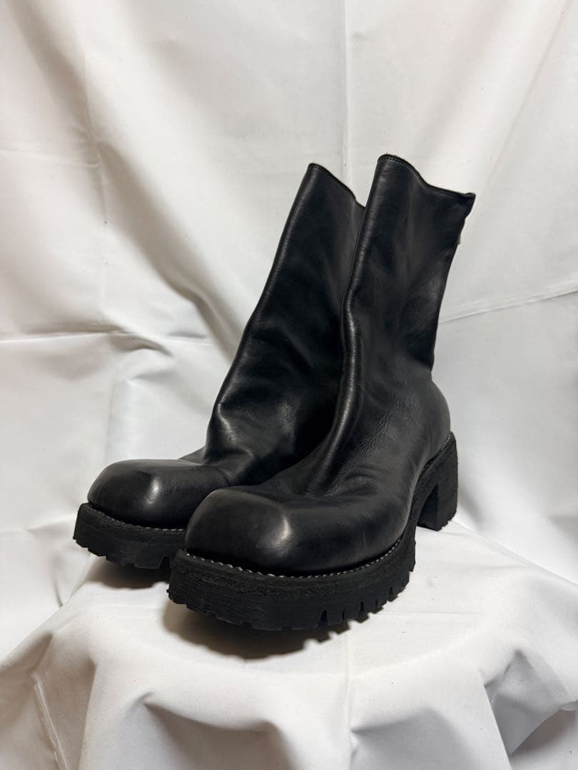 GUIDI グイディ 9088V スクエアトゥ ブーツ ブラック