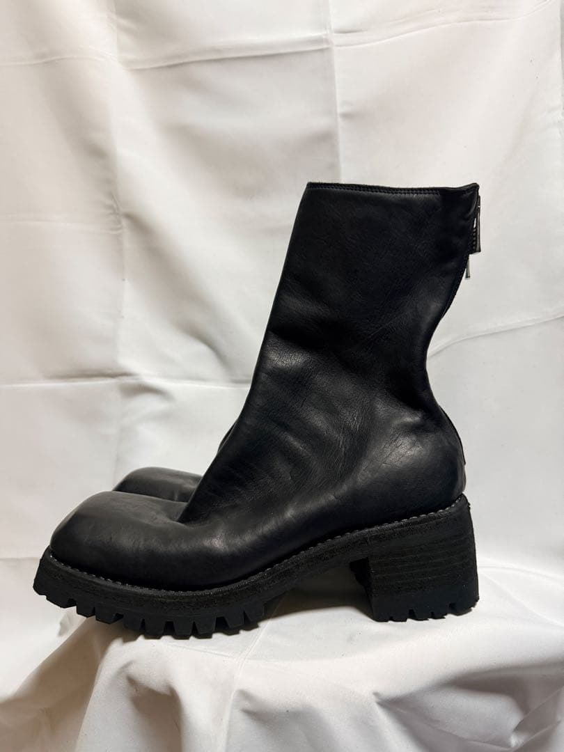 GUIDI グイディ 9088V スクエアトゥ ブーツ ブラック
