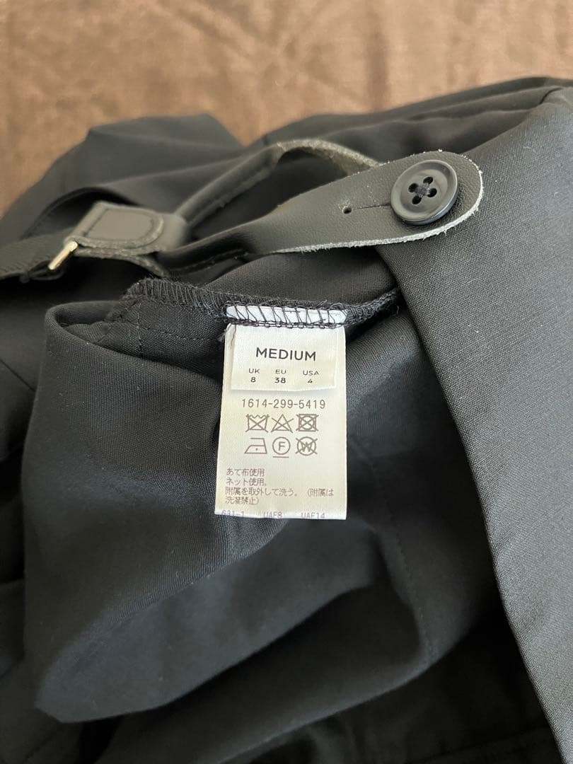 H BEAUTY＆YOUTH トロピカルサスペンダーパンツ　ブラック　M