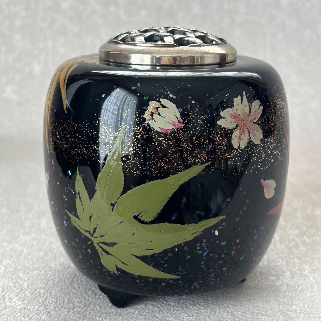 【はやみ】輪島塗 飾香炉 秀峰作 「春秋」