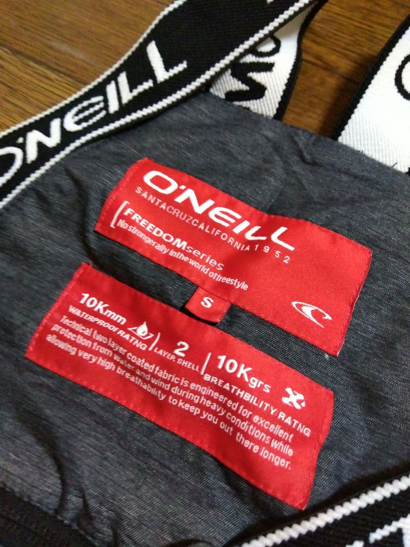 O'Neill スノーボード ズボン日S-Mサイズ グレー　オーネル　ビブパンツ