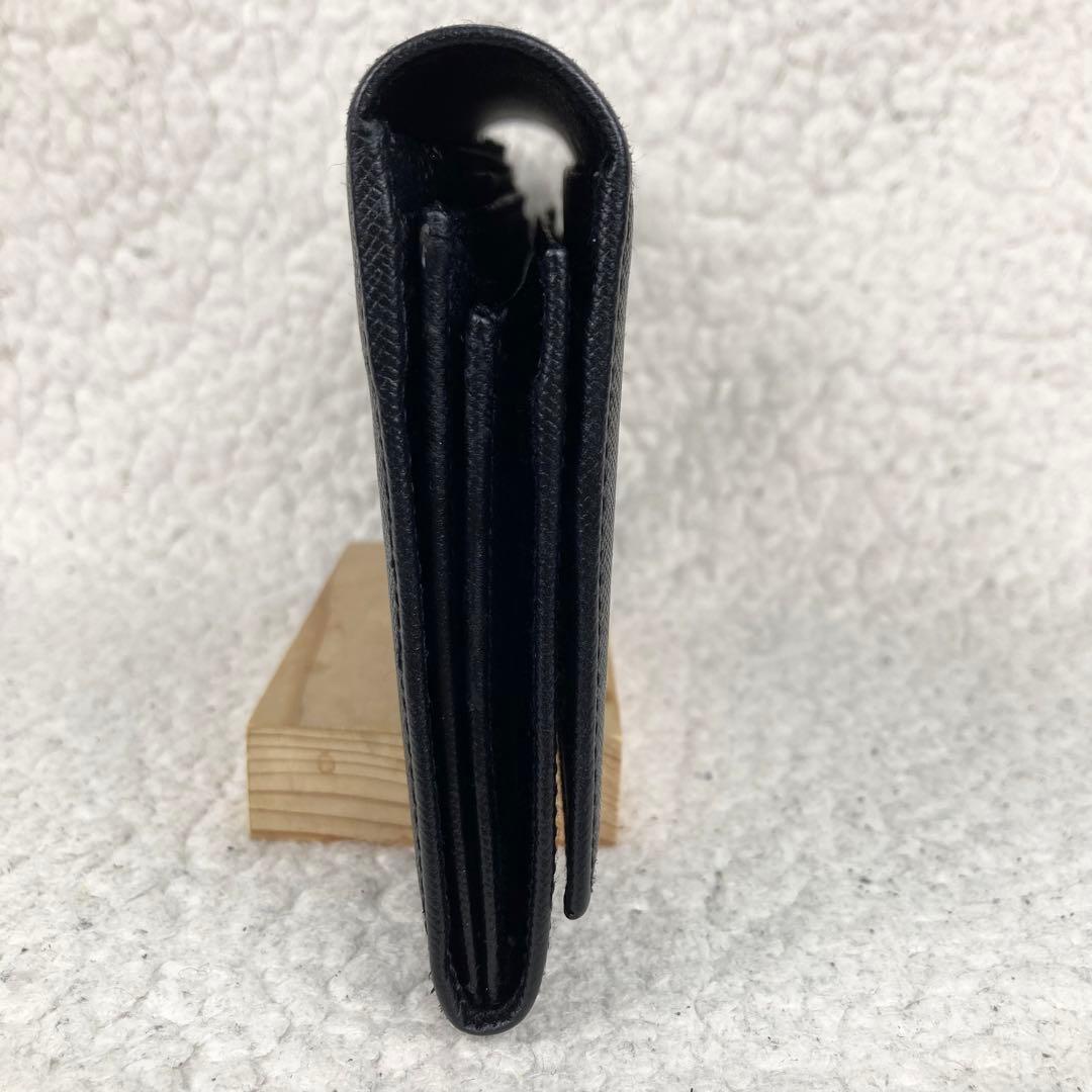 極美品✨プラダ 長財布 サフィアーノ 三角ロゴ プレート フラップ ブラック 黒