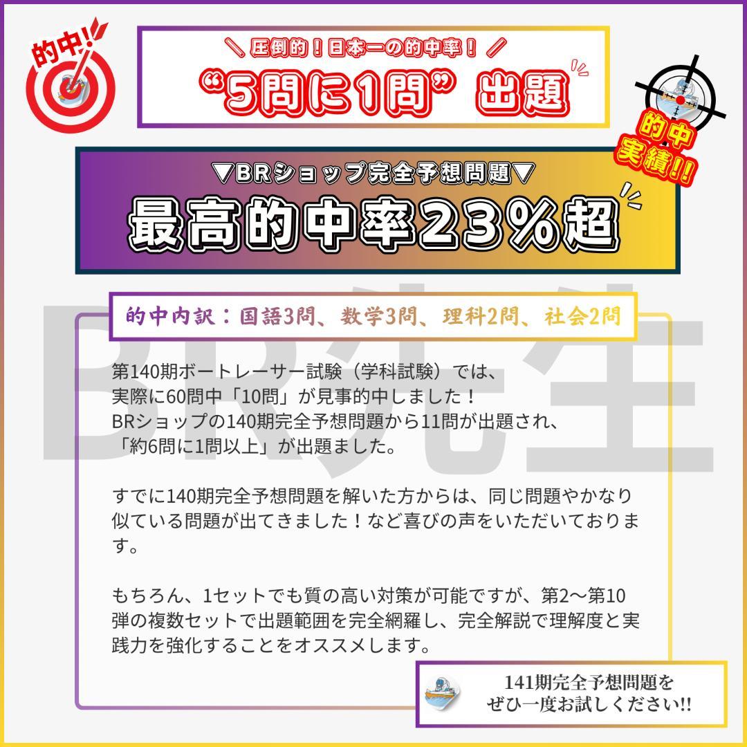 141期ボートレーサー試験完全予想問題第1-5弾［解答・解説付］