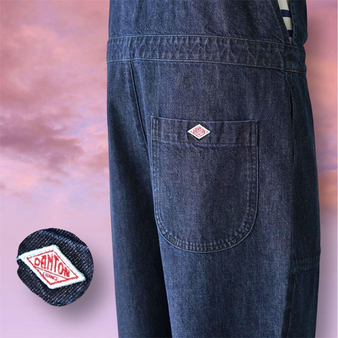 日本製 新品タグ付 ダントンDANTON デニムサロペットパンツ オーバーオール