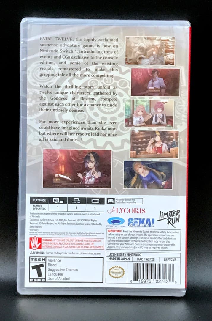 FATAL TWELVE フェイタルトゥエルブ Switch 新品未開封