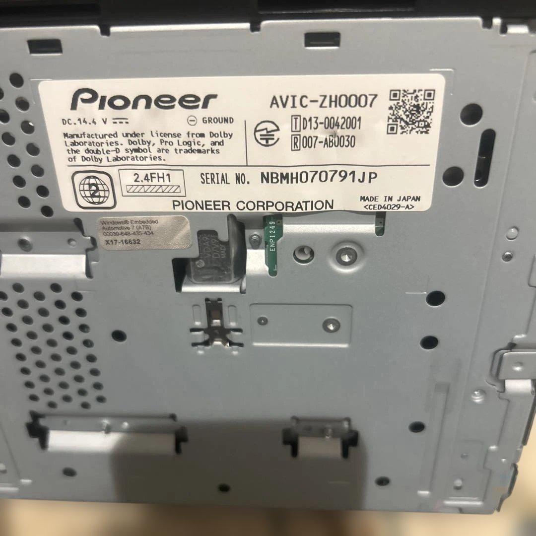 専用パイオニアAVIC-ZH0007 カーナビ