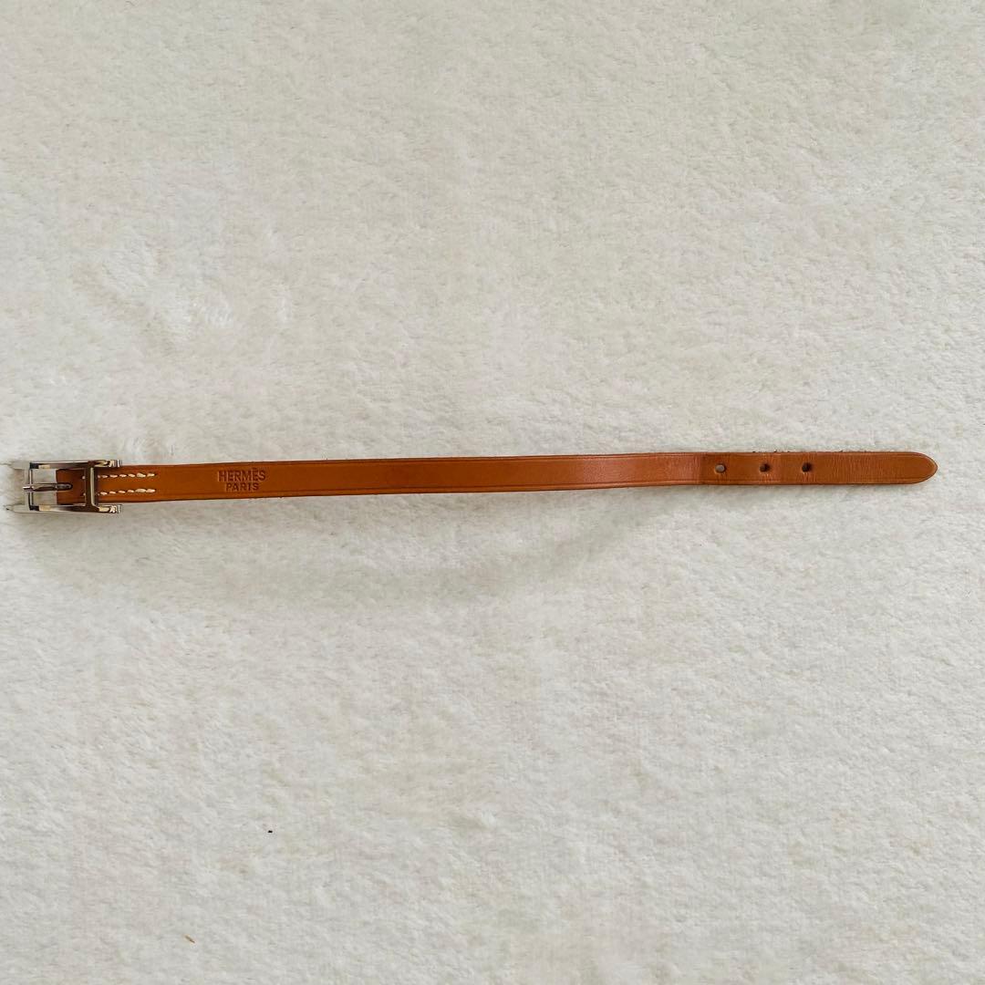 エルメス HERMES レザーブレスレット Hモチーフ アピ 美品 箱付