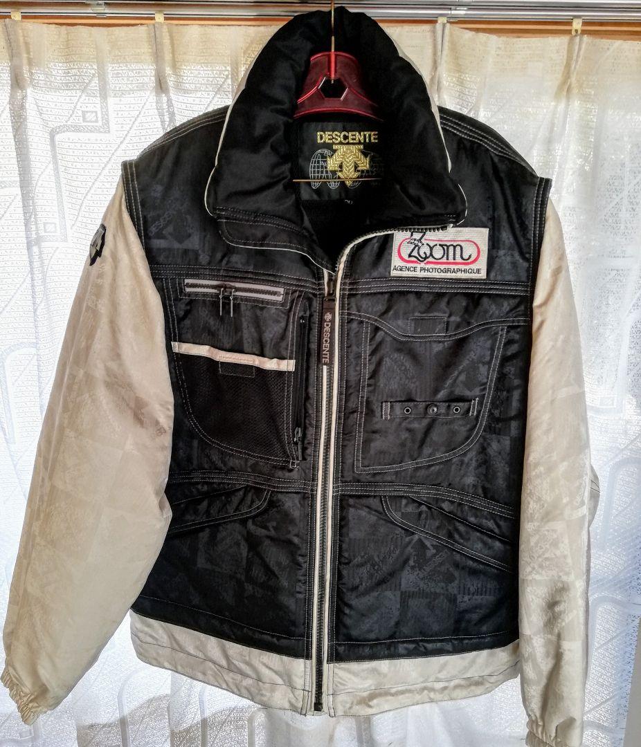 昭和のMade in Japan　DESCENTE スキーウェア 黒/白