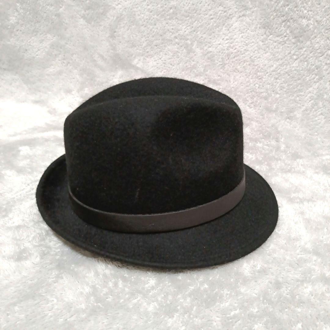 ROEN ロエン ハット 黒 ブラック スパンコール 髑髏 ベルト どくろ