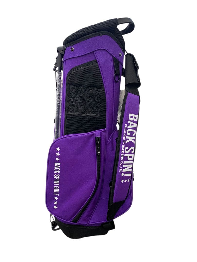 【開封済・未使用】BACK SPIN! スタンドキャディバッグ パープル ゴルフ