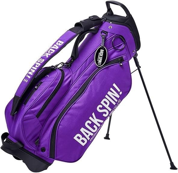 【開封済・未使用】BACK SPIN! スタンドキャディバッグ パープル ゴルフ