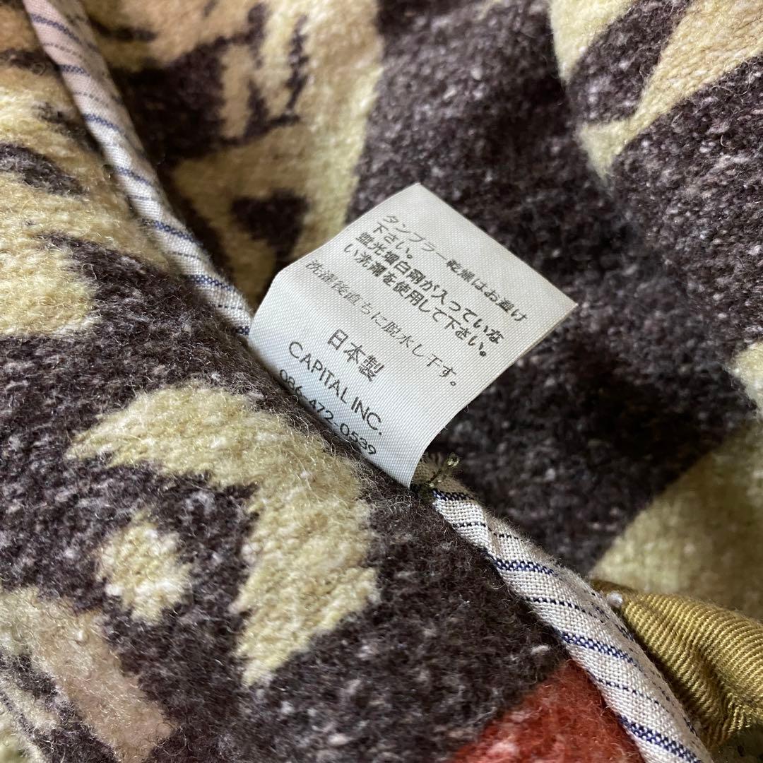 キャピタル ネイティブ柄 ウール ブランケット コート ダッフルコート
