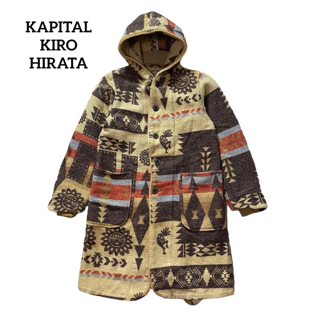 キャピタル ネイティブ柄 ウール ブランケット コート ダッフルコート