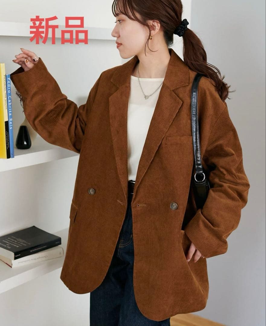 新品タグ付◆DISCOAT ディスコートコーデュロイWブレストジャケット