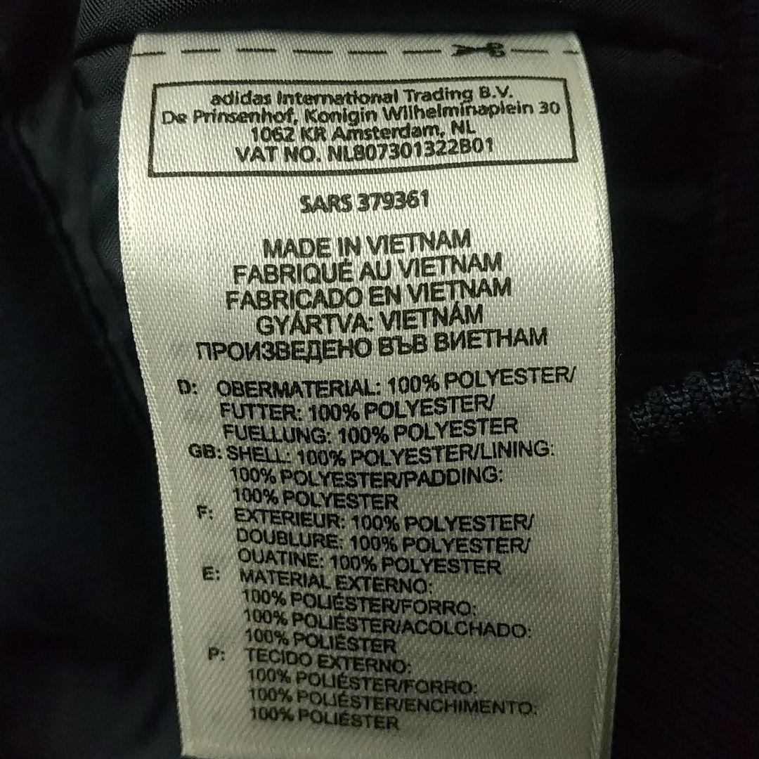 人気☆アディダス レアルマドリード 刺繍 中綿入り ジャケット L ネイビー