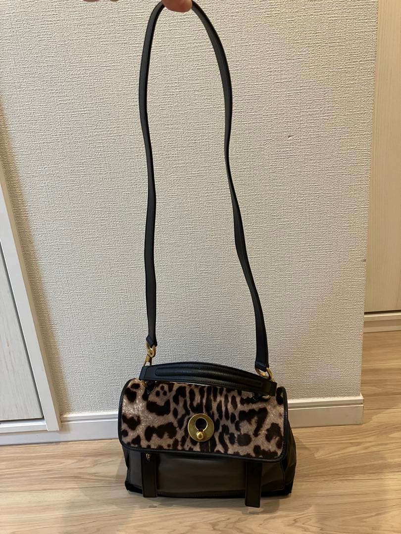 【レア】イヴサンローラン ヒョウ柄バッグ ミューズトゥ