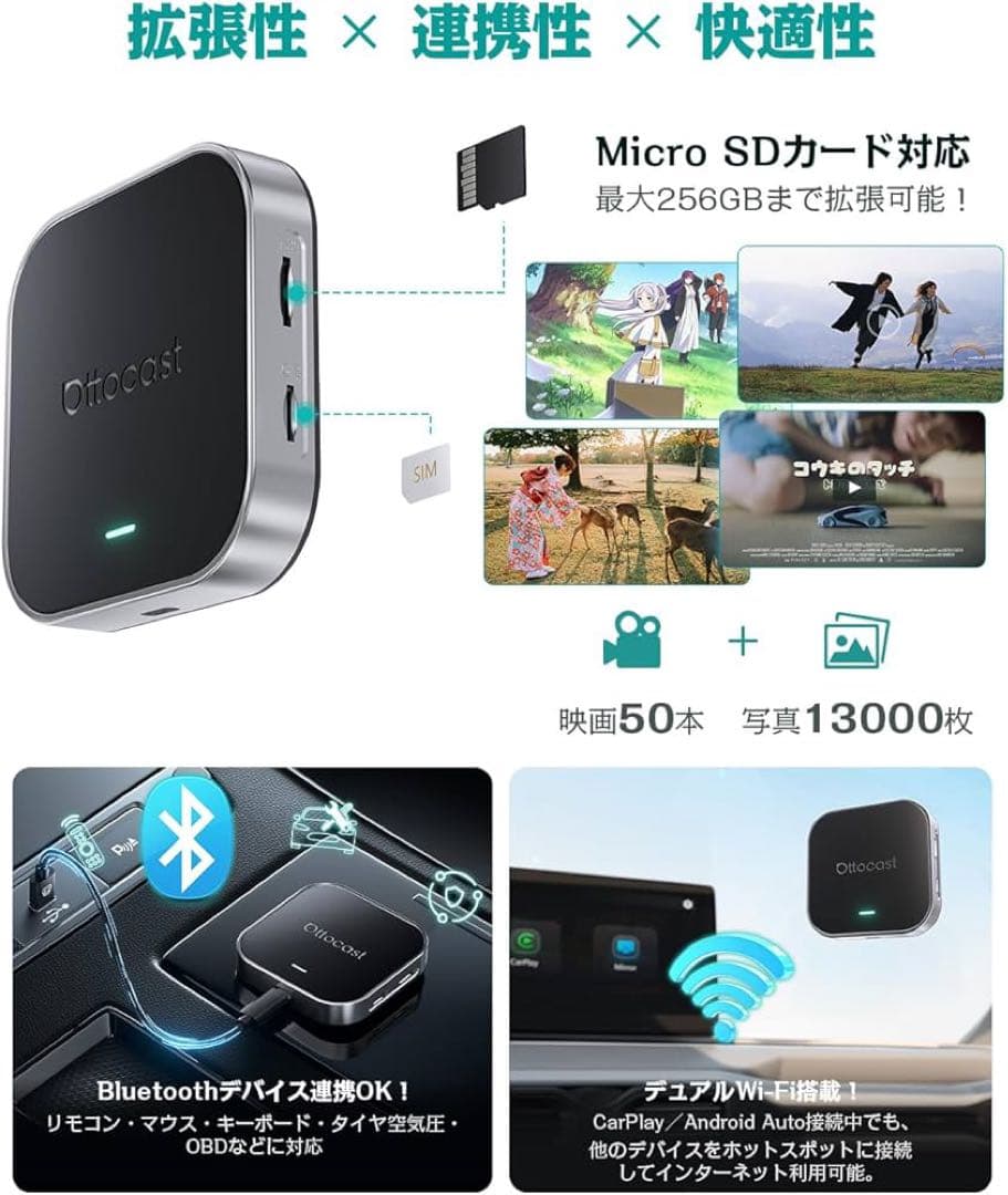 【新品】Ottocast E2 オットキャストOttoAiBox CarPlay