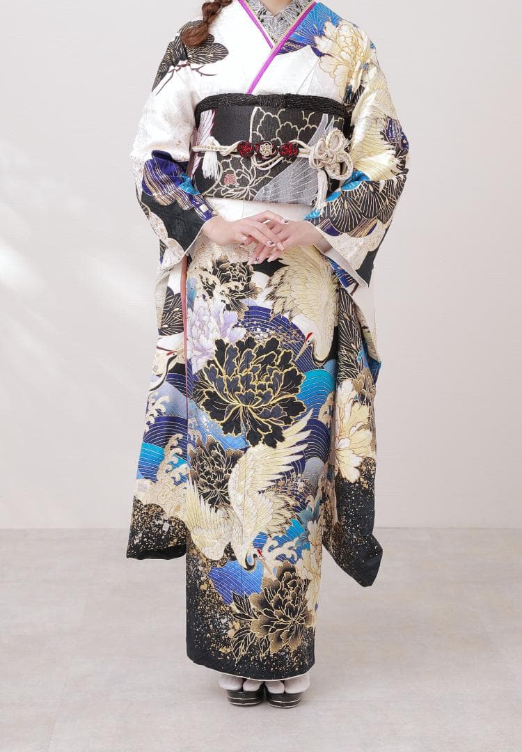 ≪美品≫正絹　振袖9点フルセット【860】【155cm~165cmの方用】