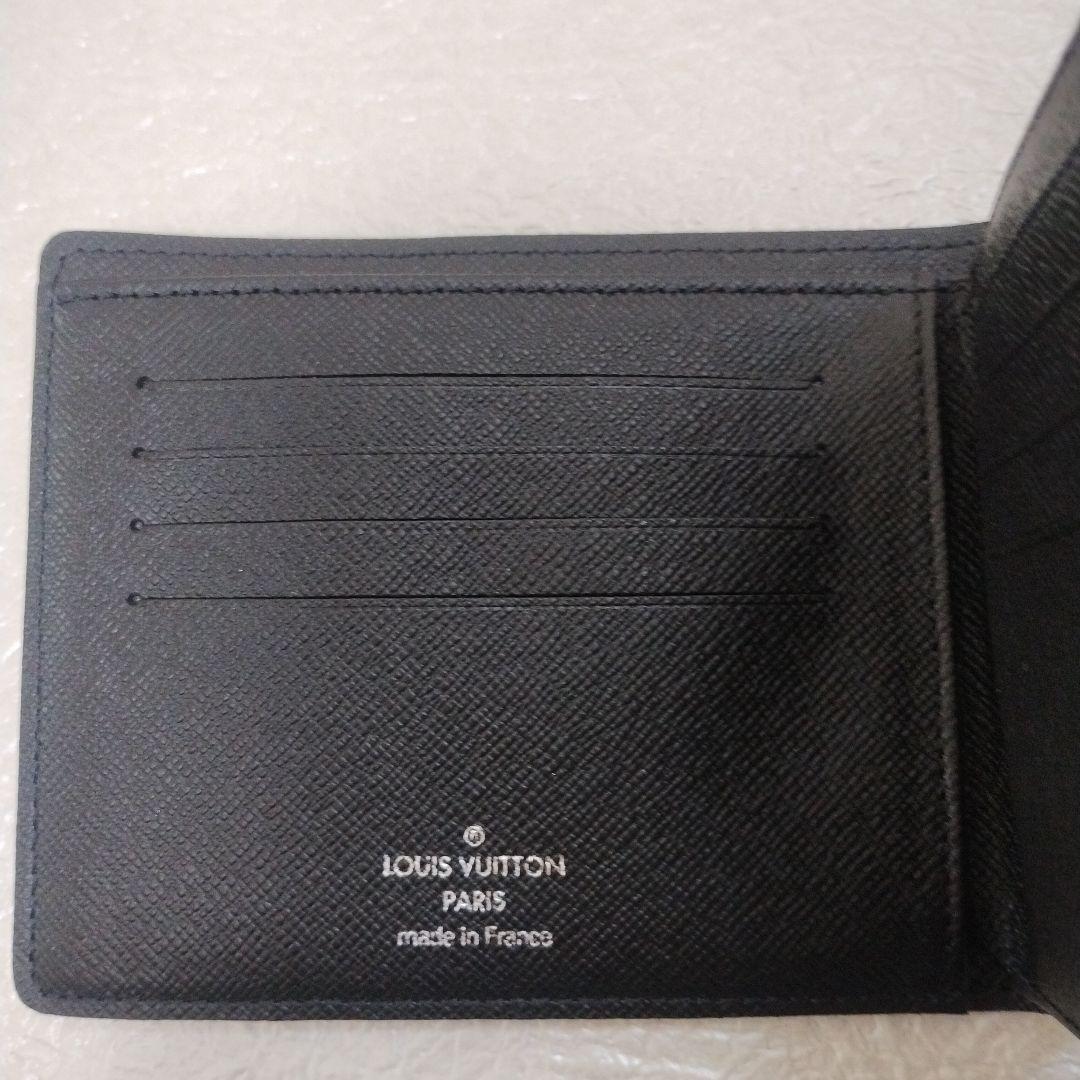 Louis Vuitton 新古品 ダミエ ブラック 二つ折り財布