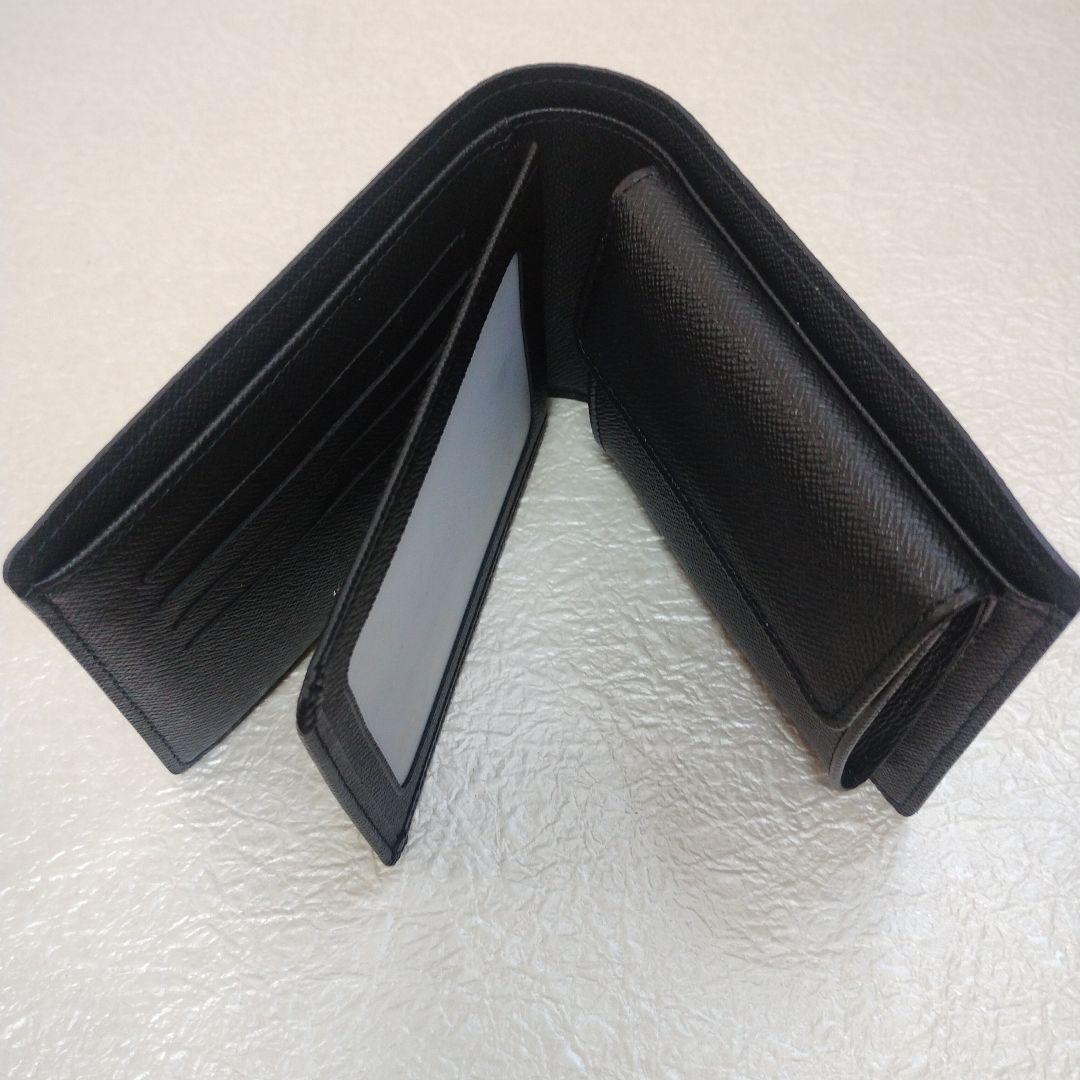 Louis Vuitton 新古品 ダミエ ブラック 二つ折り財布